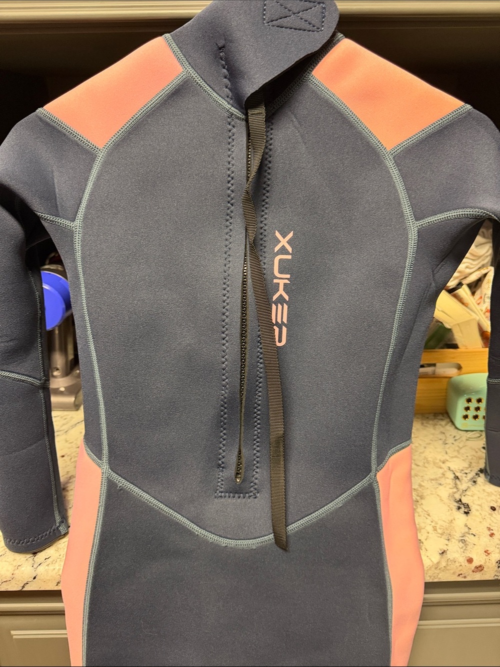 Kids' Navy and Pink back -Zip Wetsuit size 12 youth